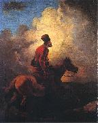Aleksander Orlowski Don Cossack on horse France oil painting artist